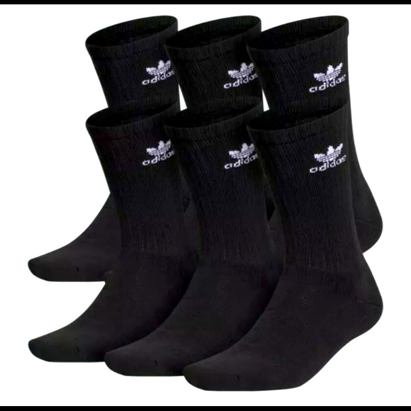adidas Underwear & Socks Adidas Mens Athletic Crew Socks 6 Pair